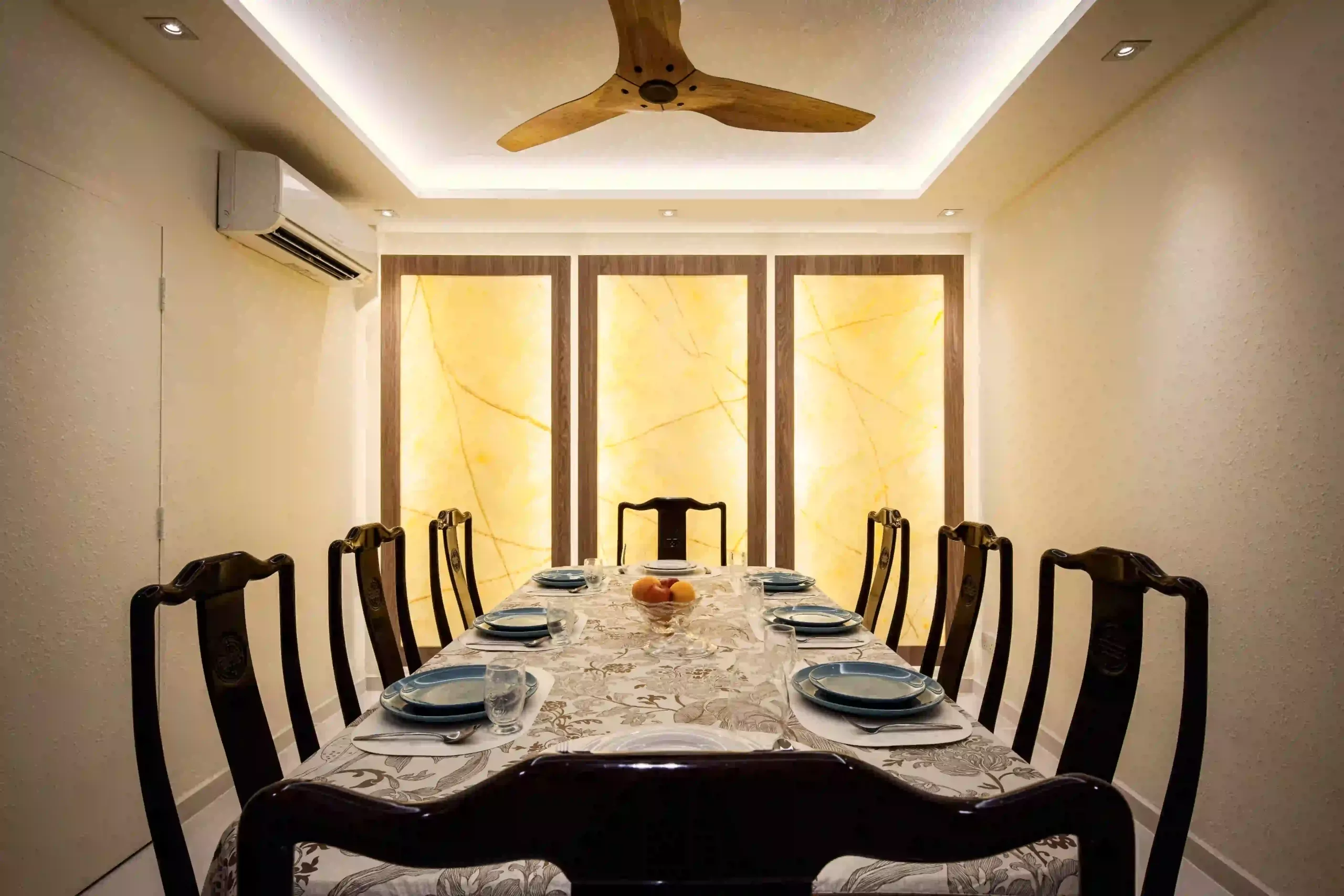 Modern minimalist dining area interior design at 223 Bukit Batok East Avenue 3, Singapore