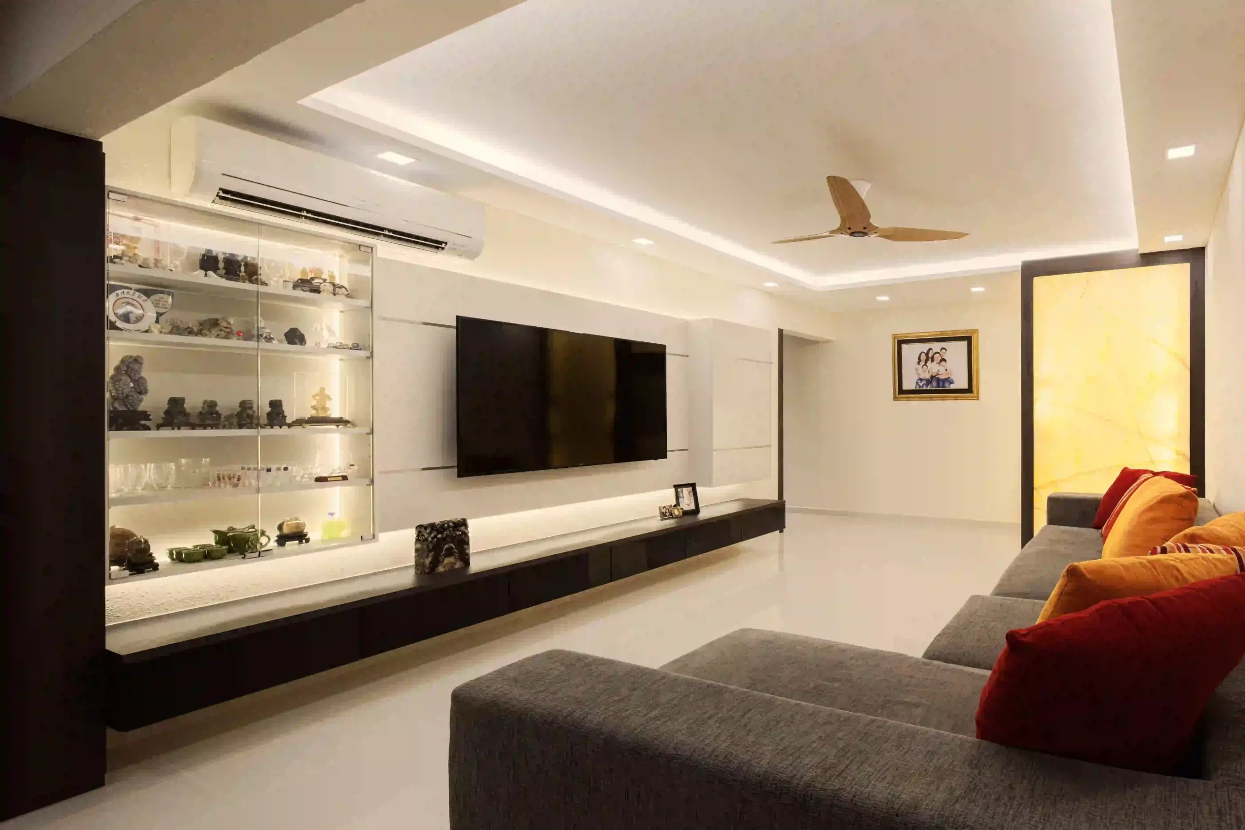 Modern minimalist living room interior design at 223 Bukit Batok East Avenue 3, Singapore